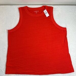 LOFT Bright Orange Sleeveless Blouse Size XXL NWT